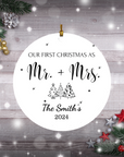 Personalized Mr. & Mrs. First Christmas Ornament